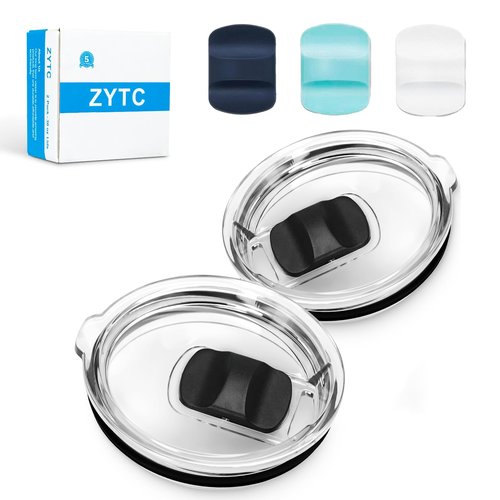 30 oz Tumbler Lids, 2 Pack 30oz Replacement Magnetic Lids for YETI, comewith 3 Magnetic Slider, BPA Free