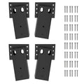 4x4 Compound Angle Brackets for Deer Stands – Heavy Duty Steel, 4-Pack, Black