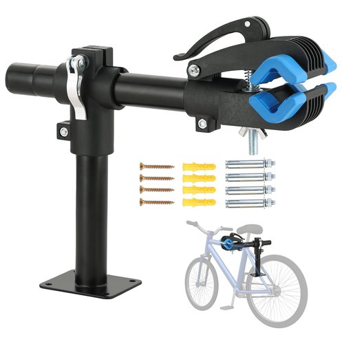 NATGAI Bike Repair Stand, Bench Mount Bike Repair Stand Bicycle Maintenance Rack Workstand, Adjustable Removable Home Bicycle Maintenance Stand for Road Mountain Bikes