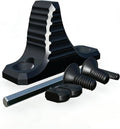 Metal Door Barricade Stopper - Durable Outdoor Door Stop in Sleek Black Finish