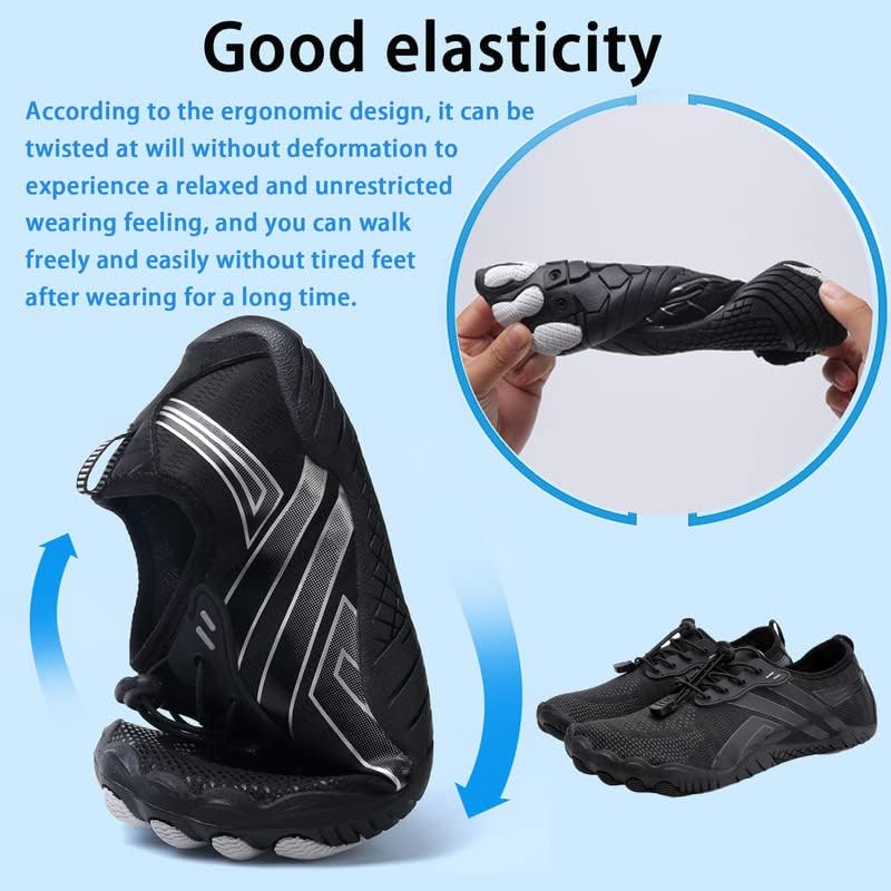 Skiennix Water Shoes - Quick Dry Barefoot Aqua Shoes for Men & Women | Ideal for Beach, Pool, Hiking
