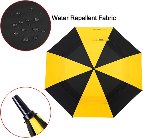 G4Free Automatic Open Golf Umbrella - Oversized Double Canopy, Windproof & Waterproof | 47-72 Inch Sizes