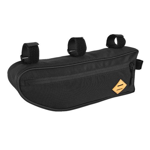 Bike Frame Bag, Frame Bag Front Top Tube Cycling Under Seat Pouch Black Dacron Bike Triangle Frame Bag Frame Bag with Zipper (L), Genericqxn90aksg2-02