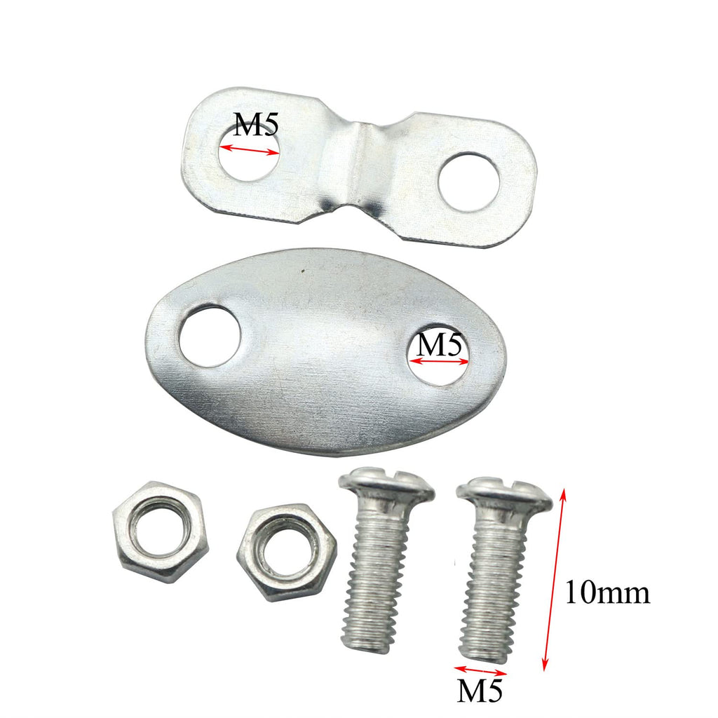PZRT 4 Sets Bicycle Fender Leg Support Fixing Cleats with Screws and Nuts