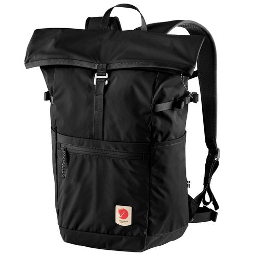 Fjällräven High Coast Foldsack 24 Backpack - Lightweight, Quick-Dry Fabric, Water-Resistant Design - Hiking, Travel, Black