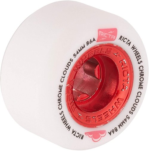 Ricta Chrome Clouds Red Skateboard Wheels 86a Red 54mm
