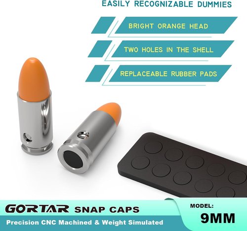 GORTAR Snap Caps Training Dummy Rounds Practice Safe Loading Firing Close to Real Weight