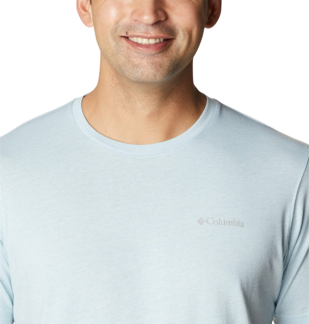 Columbia Men's Big & Tall Thistletown Hills Short Sleeve, Sky Blue Heather, 2X B&T