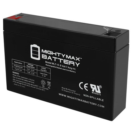 Mighty Max Battery Ride On Replacement 6V 7AH Battery For Kids Ride On Power Car Wheels