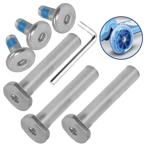 OTFAITP Front Wheel Screw Assembly for Kids Scooters with M8 47mmx8mm OD Inline, Suitable for Foldable Scooter Front Wheel Screw Length 47mm, 1.85inch Wheel Axles Repair Tool (3pc)