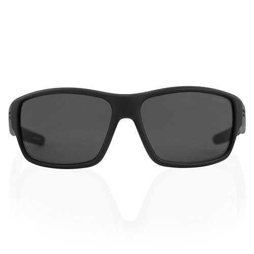TOROE Performance Eyewear FIELD All Black Sports Polarized Sunglasses with Hydrophobic Coating Polycarbonate AR Lenses (Matte Black | Black Emblem, Black (C3))