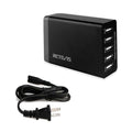 Retevis 5-Port USB Wall Charger Radio Charging Station Compatible with RT68 RB28 RT19 RT22P NR10 RT18 RT22S H777 RB89 RT86 RT45P RB29 Baofeng Cobra HYT Walkie Talkies and iPhone (1 Pack)