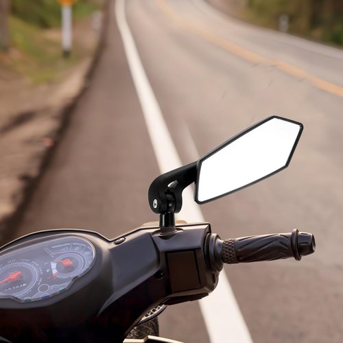 ULTECHNOVO Bike Rearview Mirror Handlebar Mount 7.08X6.10X2.75In Adjustable 360 Bike Side Mirror for Electric Bikes Mountain Cycling Safety