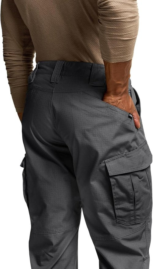 CQR Men's Tactical Pants - Water Resistant Ripstop Cargo Design for Lightweight EDC & Hiking | Outdoor Apparel