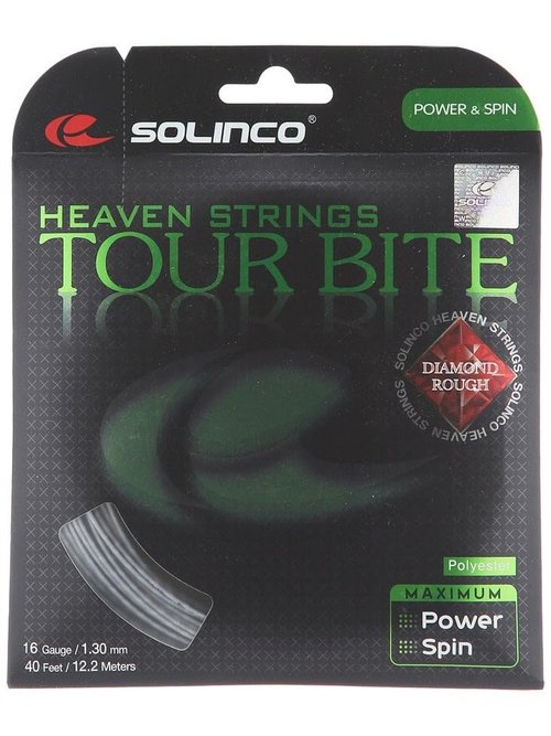Solinco Tour Bite Diamond Rough Tennis String - More Feel, More Bite, More Spin Tour Bite Rough String Set, 40ft/12.2M, 16G