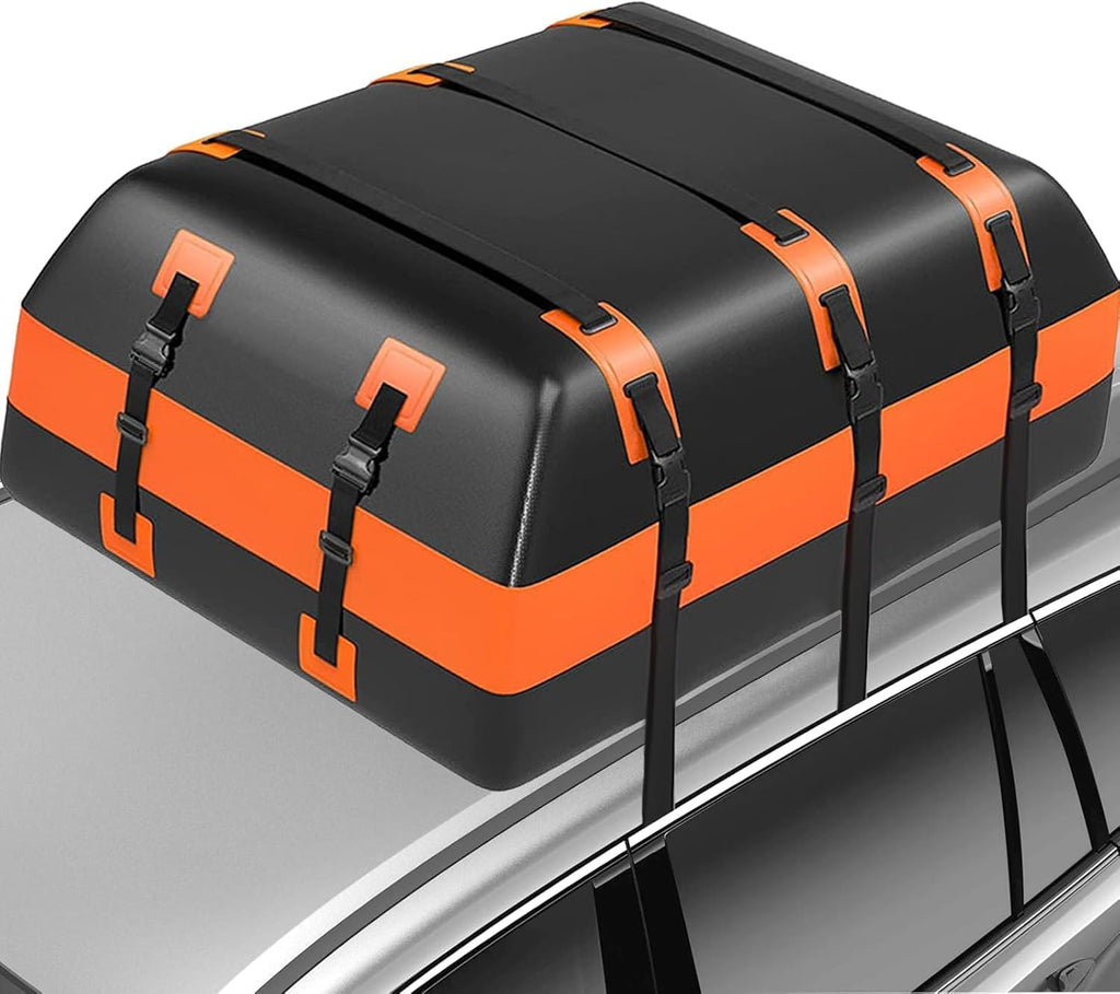 Skiennix 21 Cubic Feet Rooftop Cargo Carrier Bag - 100% Waterproof Heavy Duty with Anti-Slip Mat & Accessories