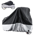Waterproof Bike Cover for Tricycle & Bicycle, Outdoor Storage Cover with UV Protection, Lock Hole, Elastic Hem, Buckle Strap & Storage Bag, Fits Adult Trikes and Large Bikes