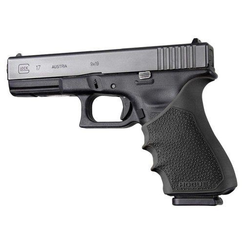 Hogue HandAll Beavertail Rubber Grip Sleeve for Glock 17, 17L, 17MOS, 18, 22, 24, 31, 34, 34MOS, 35, 35MOS, 37 (Gen 3 & 4), Black - 17030
