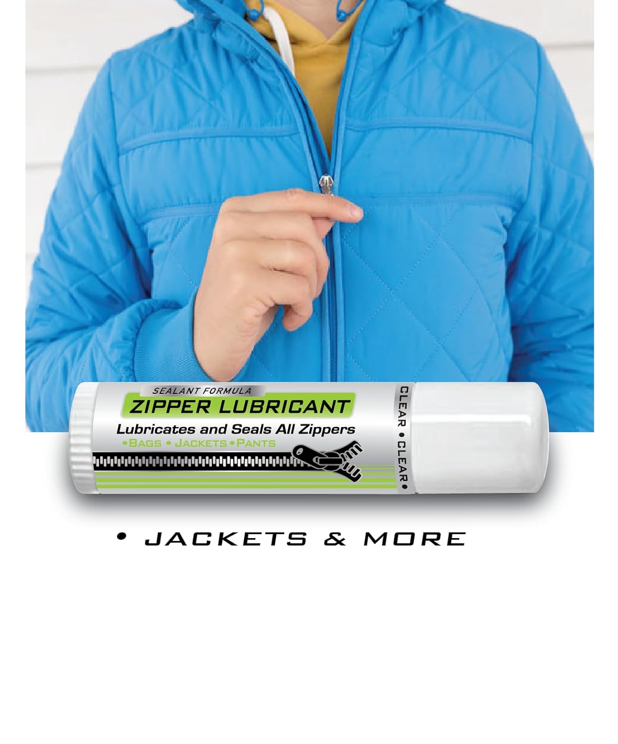 Zipper Lubricant by [Brand Name] - 100% Organic, Water-Resistant & Odorless for Smooth Zippers | Ideal for Jackets, Bags, Pants & More