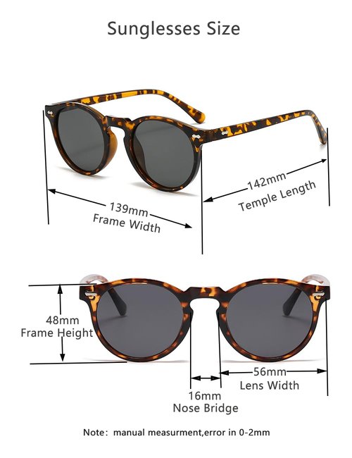 SJBNCai Retro Round Sunglasses for Women Men Polarized Vintage Style Round Sunglasses UV Protection Eyewear Outdoor