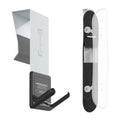 Parking Block Hang Tight Skateboard Deck Wall Mount - Ultimate Storage Solution for Skate Board & Longboard - Fits Most Doors - Includes Roll-Up Storage Bag for Hardware & Accessories for Display