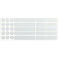 LiteMark 30 PCS Reflective White Sticker Decals, Long-Lasting Adhesive, Weatherproof Ideal for Helmets, Bikes, Strollers