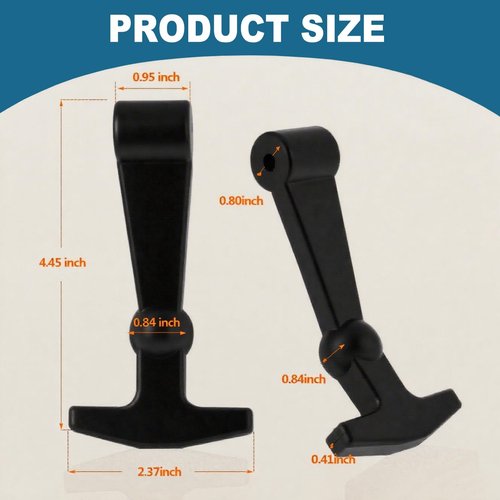 2 Pack Cooler Latches Replacement for Yeti, RTIC, Durable Replacement Latches Lid Parts Handle Compatible with Yeti RTIC Coolers (Black)