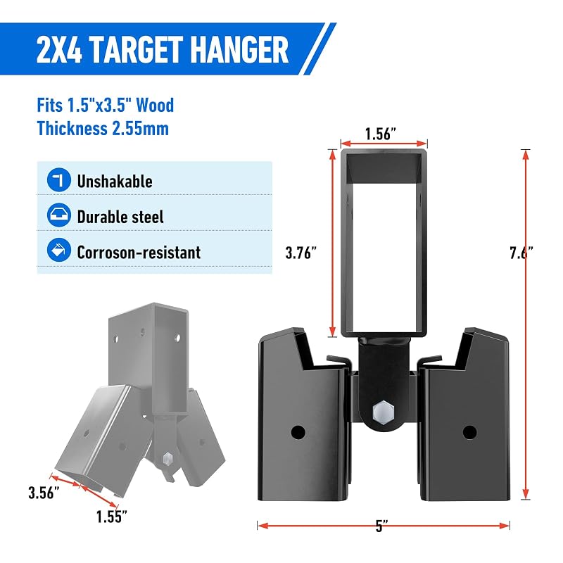 2x4 Target Stand Kit – Heavy-Duty Saw Horse Brackets (2 Pack) for Shooting & Archery