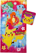 Franco Pokémon Kids Bath Towel Set - Soft Absorbent Cotton Terry | 50" x 25" with Washcloth