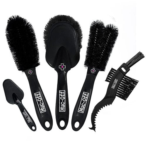 Muc-Off Bike Wash Drivetrain Essentials Kit with 5 Piece Premium Brush Set - Clean, Protect & Lube Your Bicycle