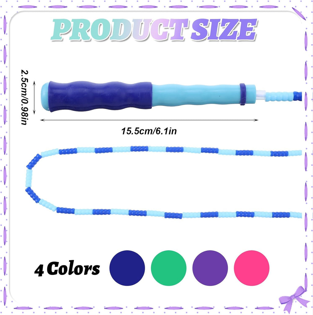 Skiennix 16 Pack Jump Ropes - Adjustable 9.2 Feet Soft Beaded Skipping Ropes for Adults & Kids | Ideal for Workouts & Weight Loss