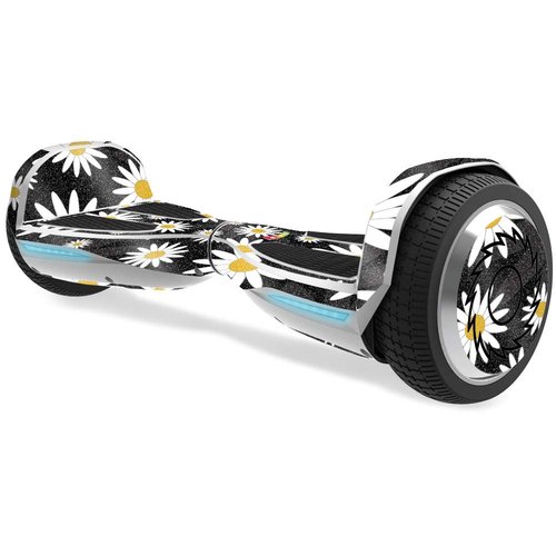 MightySkins Glossy Glitter Skin for Razor Hovertrax 1.5 Hover Board - Daisies | Protective, Durable High-Gloss Glitter Finish | Easy to Apply, Remove, and Change Styles | Made in The USA