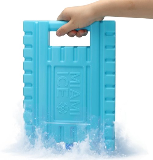 Miami Ice Reusable XL Cooler Ice Pack - Stays Cold 24-48 Hours, BPA-Free, 12"x9" Size