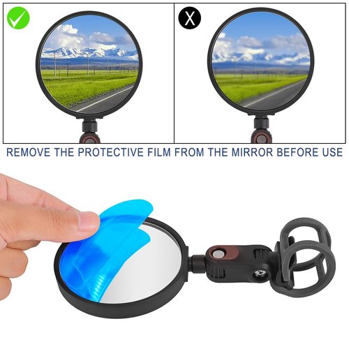 SKERTS Scooter Rear View Mirrors for Ninebot Black Rearview Mirrors Universal Fit for MAX G3, G30P, G2, G65, E3, E2 Plus II, E2 Pro, E2 Plus Scooter Accessories 2PCS