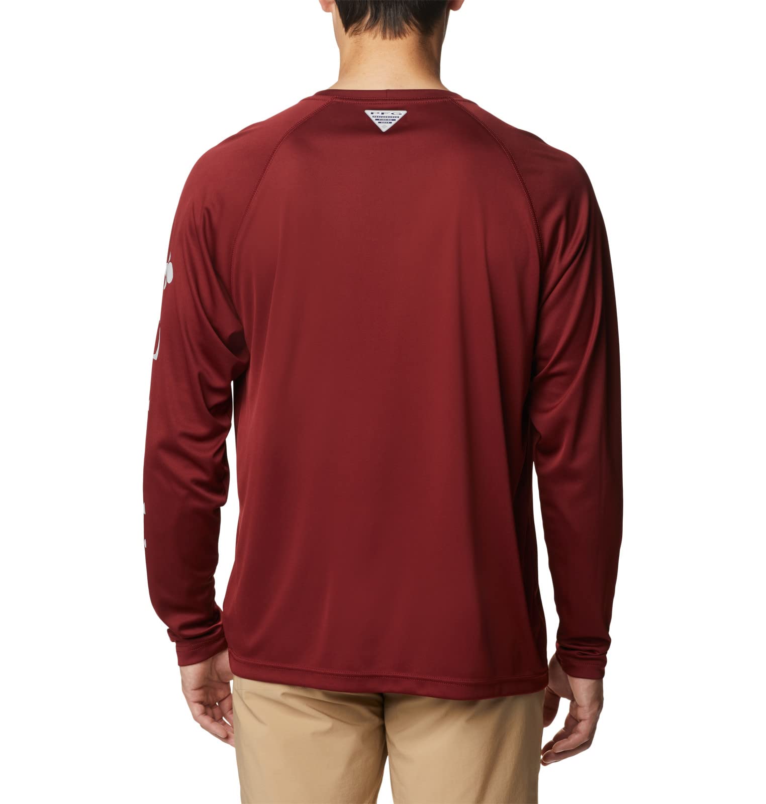 Columbia Men's Terminal Tackle Long Sleeve Shirt, Red Jasper/Cool Grey Logo, XX-Large