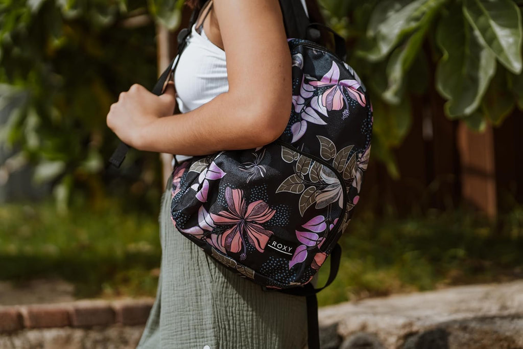 Roxy Women Always Core Backpack | Travel | Everyday Carry | Beach | Polyester | 8L Capacity - White Salty Stripe