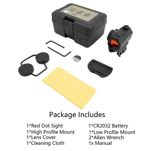 LERNAS 2MOA Motion Awake Red Dot Sight for Rifle, 11 Brightness Adjustable, IPX7 Waterproof 1000G Shockproof Compact Optics, Absolute Co-Witness Mount, 20mm Rail Mount Rifle Scope