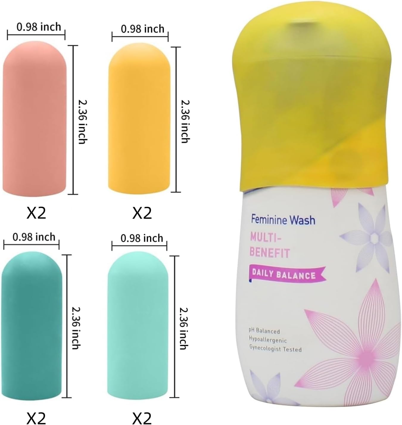 TRANOMOS Silicone Bottle Covers - Travel Essentials for Men & Women | Leak-Proof & Compact Design