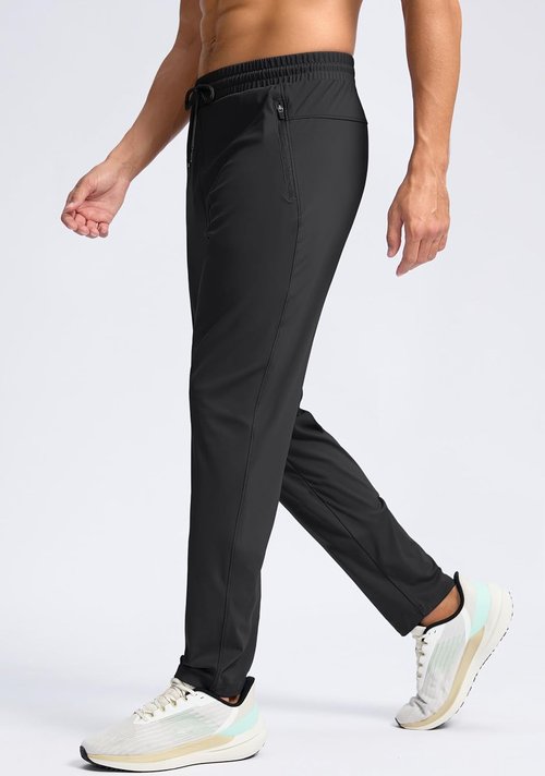G Gradual Men's Athletic Sweatpants - Stretchy Long Joggers with Zipper Pockets | 30"-36" Inseam