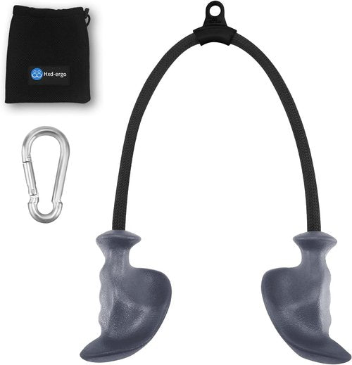 HXD-ERGO Tricep Rope - Ergonomic Handles for Cable Machines | 36-Inch Triceps Attachment for Home Gym