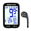 Bikevee GPS Bike Computer Wireless Cycling Computer with Auto Backlight, Waterproof Bicycle Speedometer Odometer for Road Mountain Bikes - Balck