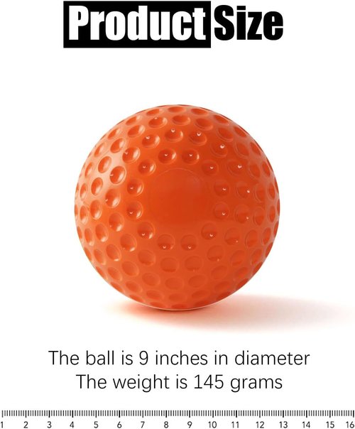 Baseballs 12 Pack - Dimpled 9-Inch Pitching Machine Baseballs for Hitting & Fielding Practice