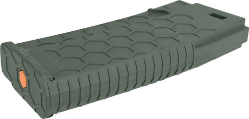 Evike Airsoft - EMG Helios Hexmag 120rds Polymer Mid-Cap Mag for M4-Style Series AEGs (OD Green/Single)
