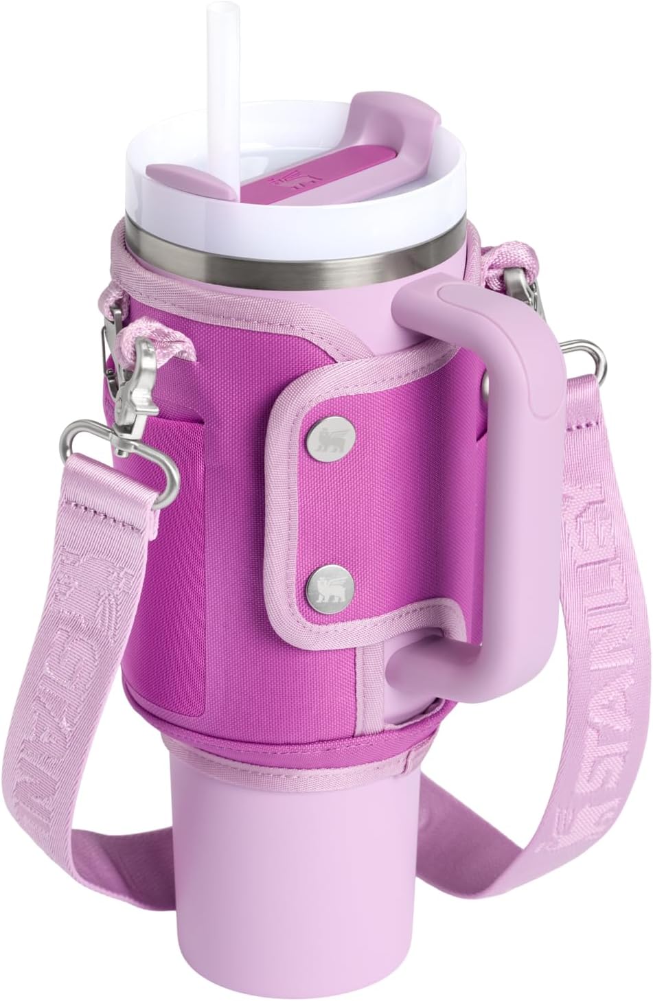 STANLEY All Day Quencher Crossbody Bag - 40 oz Tumbler Carrier with Phone Holder & Detachable Strap | BPA-Free | Dark Blossom