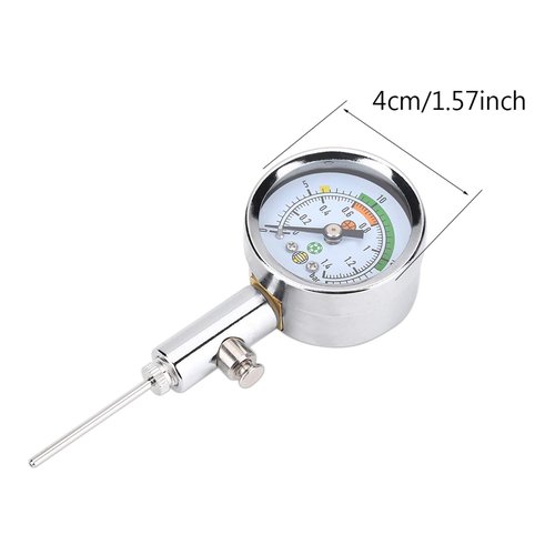 Ball Pressure Gauge, Heavy Duty Metal Mini Air Pressure Gauge Barometer Tool for Basketball, Football, Volleyball