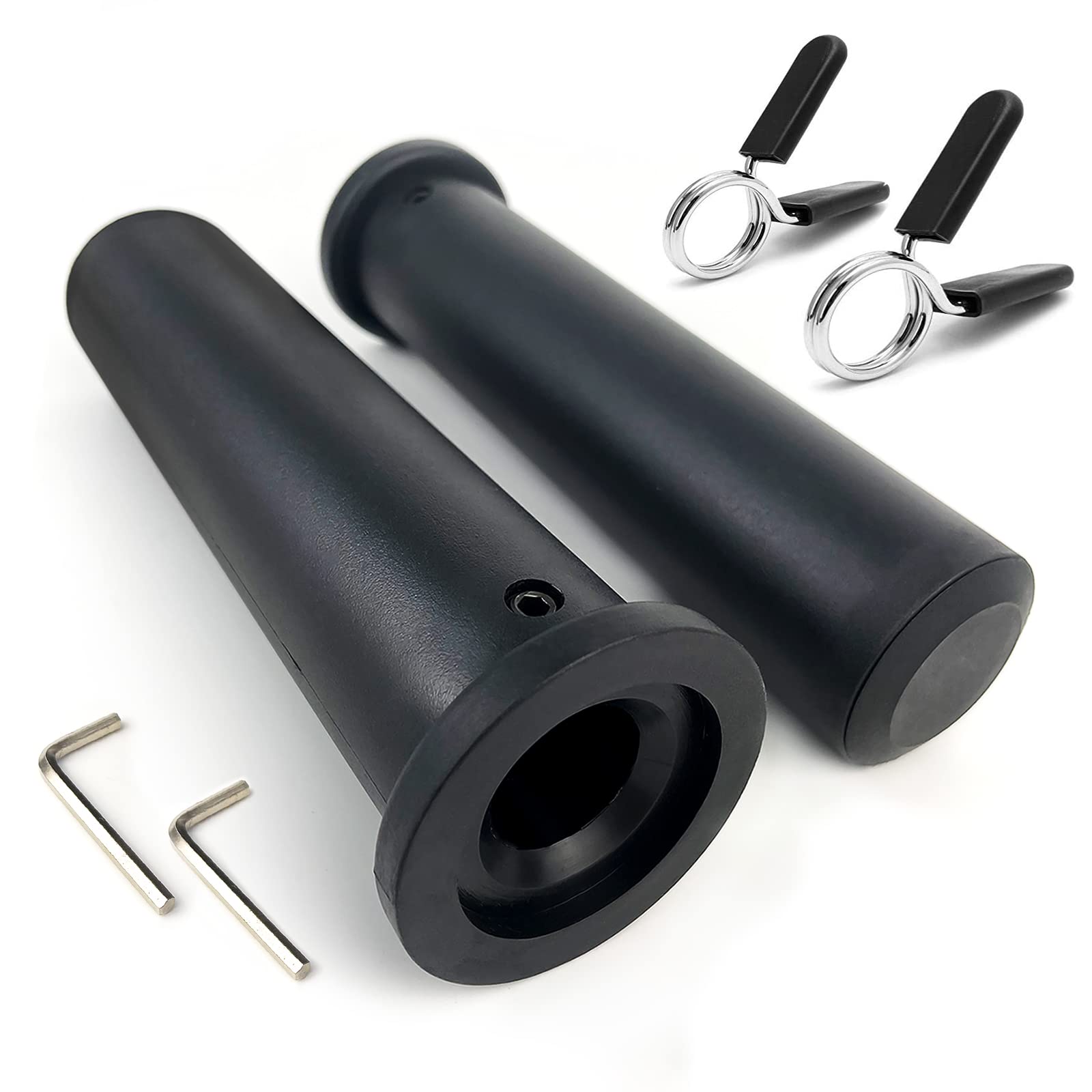Rexhubro Olympic Adapter Sleeve 8"(2 PCS),Converts 1" Standard Weight Plate Posts to 2" Olympic Weight Plate Posts,Heavy Duty Nylon and Removable end Cap (8 inch)