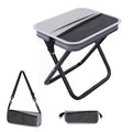 Portable Stool, Pocket Chair Fishing Stool, Large Size Adjustable Shoulder Strap Folding Stool, 2026 New Ultralight Foldable Stools with Carrying Bag for Hiking, Fishing, Camping, Picnic (Gray-Black)