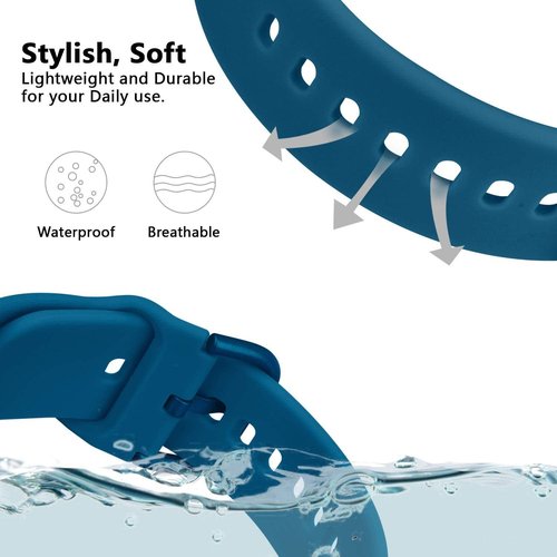 ViCRiOR 6 Pack Bands for Amazfit GTS 4/4 Mini/3/2/2e/2 Mini - Soft Silicone Sport Replacement Strap for Amazfit Bip 3 Pro/3/Bip U Pro/Lite/S Lite - Women & Men