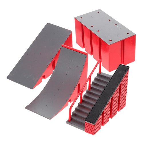 DECHOUS Mini Finger Skateboard Ramp Set Plastic Mini Finger Toy Skateboard Park Ramps for Boys or Girls Fingerboard Obstacles Skateboarding Training Accessories Skatepark Prop