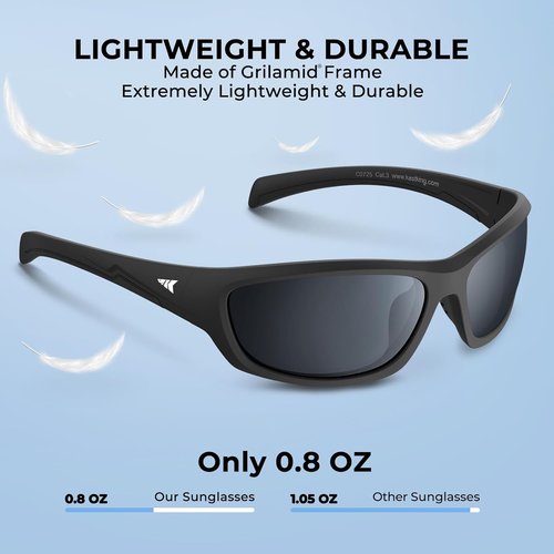 KastKing Hiwassee Polarized Sport Sunglasses - UV Protection for Fishing, Cycling & Running | Unisex Design